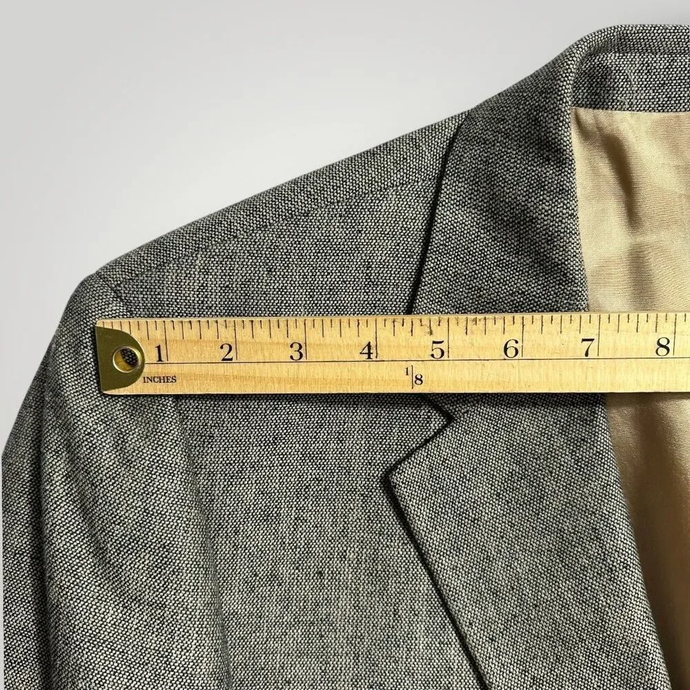 VNG ORVIS Men Blazer Sport Coat Two Button Casual Jacket 44R SILK Gray